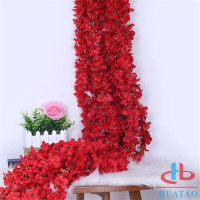 زخرفة الجدار زهرة اصطناعية للزينة ، الورود الحمراء وهمية